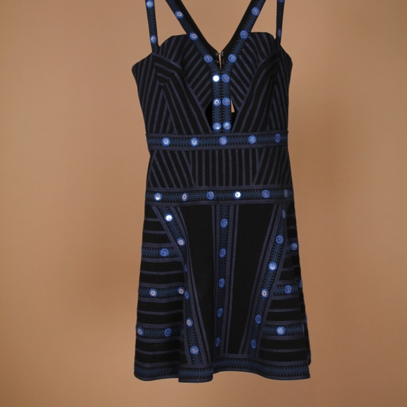 BCBG Embroidered Cocktail Dress - Picture 3 of 8